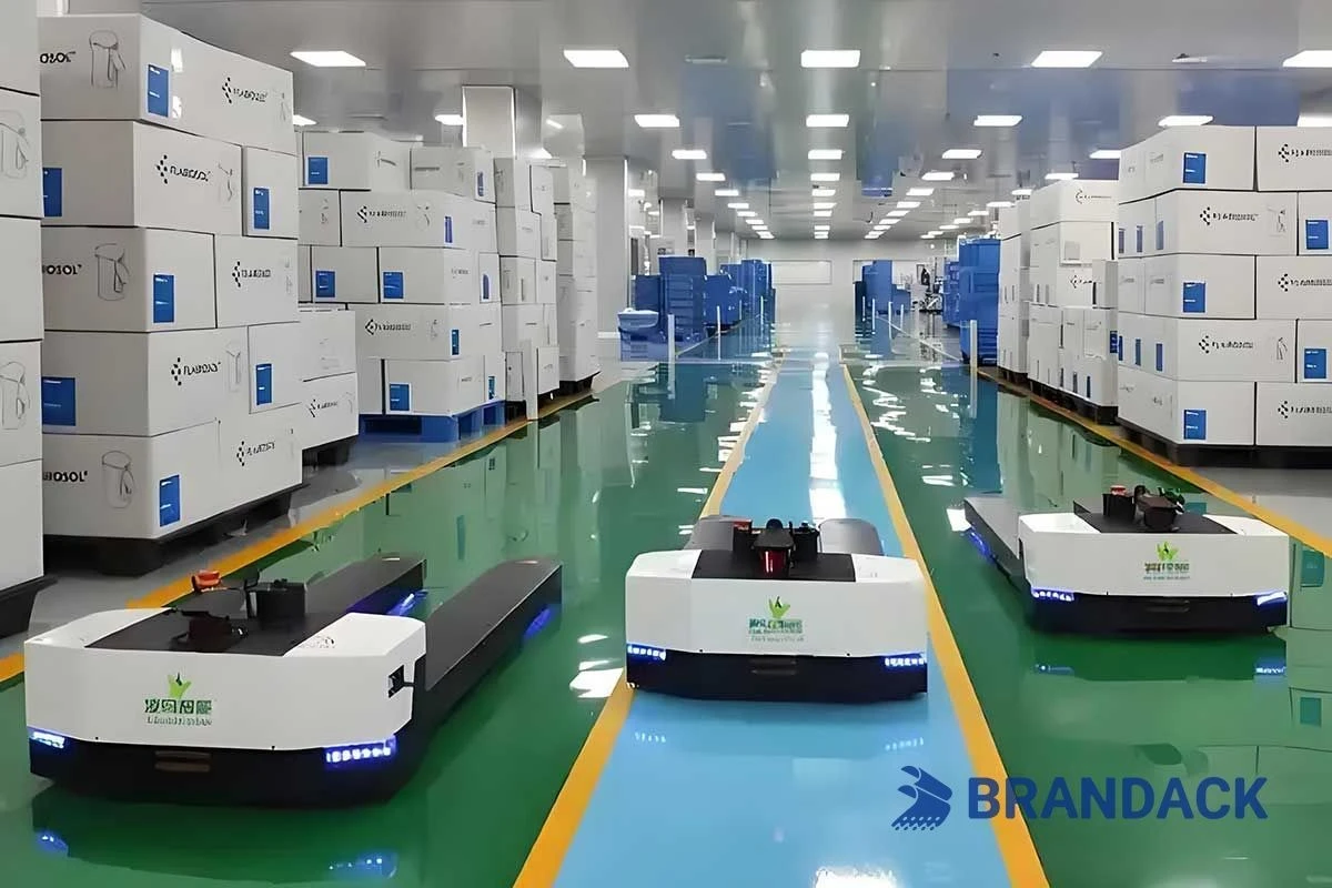 Robot de manutention AGV&nbsp;02&nbsp;&ndash;&nbsp;Innovation technologique d'entreposage
