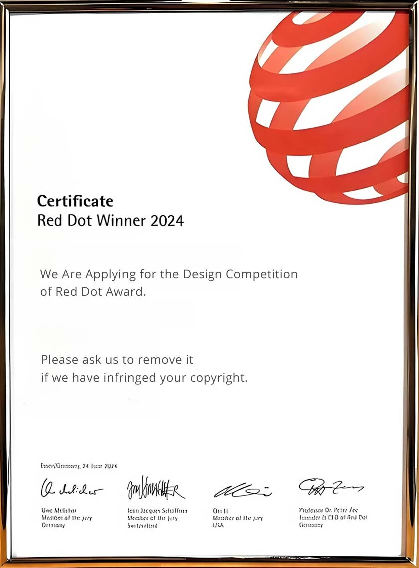 Red Dot Award&nbsp;&ndash;&nbsp;Laur&eacute;at du certificat postulant pour&nbsp;2024